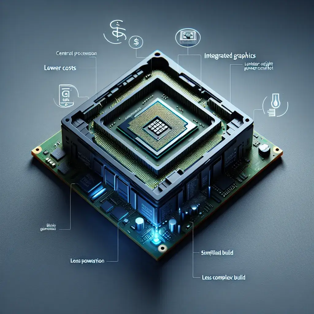 What benefits do CPUs with integrated graphics offer for certain builds?