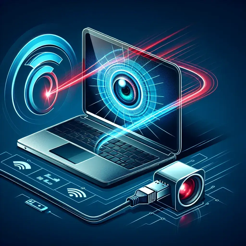 "Close-up of Asus ProArt laptop showcasing Wi-Fi 7 connectivity, USB4 ports, and integrated IR webcam, highlighting advanced features for creative professionals in a comprehensive overview."