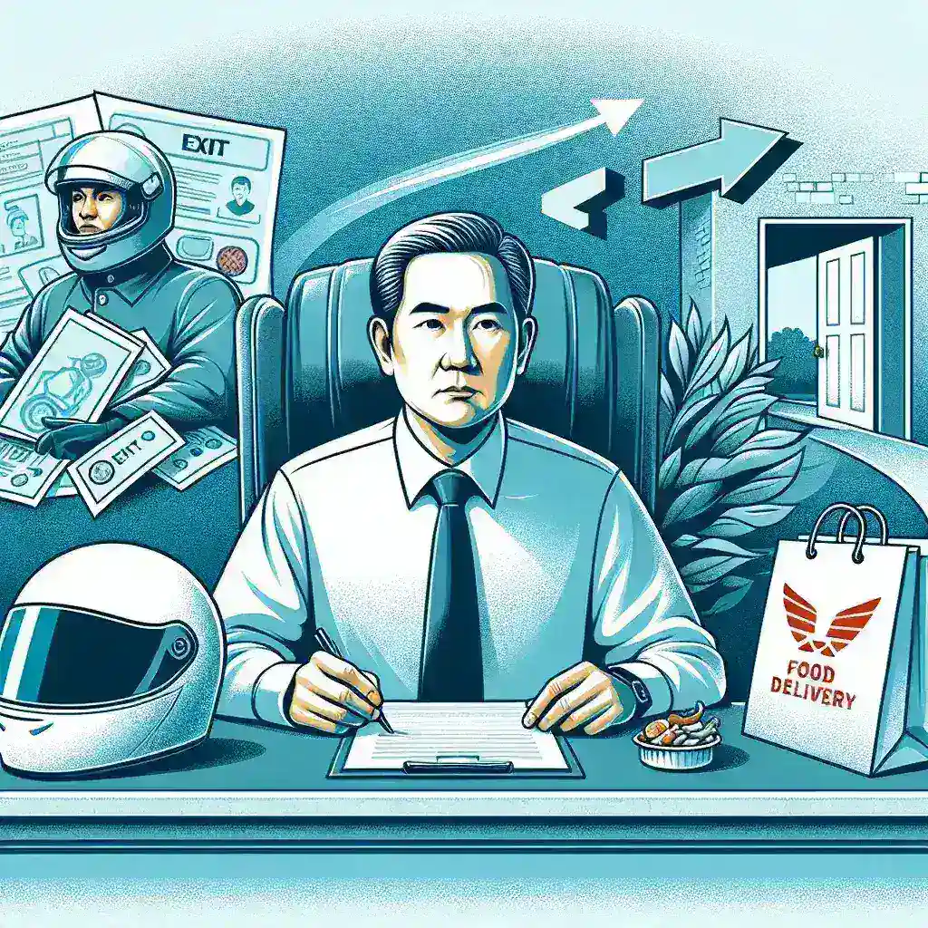 "TVS Capital Funds Chairman discusses investment exit decision, with visuals of Swiggy and Zomato logos in the background, highlighting key investment strategies and market trends."