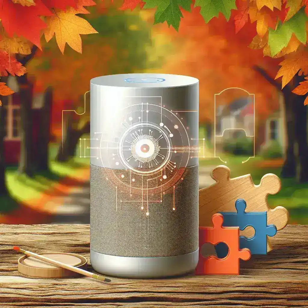 "Google Home devices showcasing Gemini integration, emphasizing smart speaker upgrades for enhanced functionality this fall."